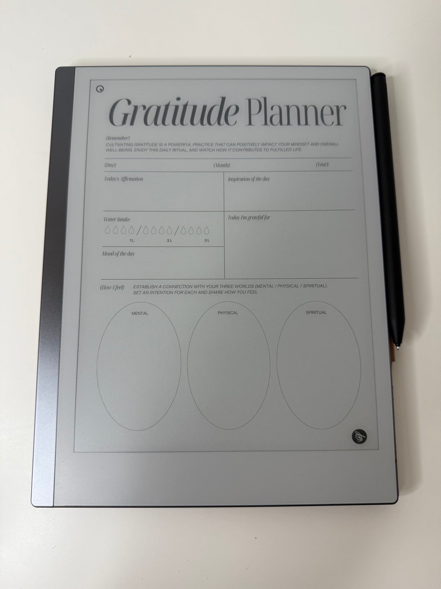 ForeverTemplate: Gratitude Planner