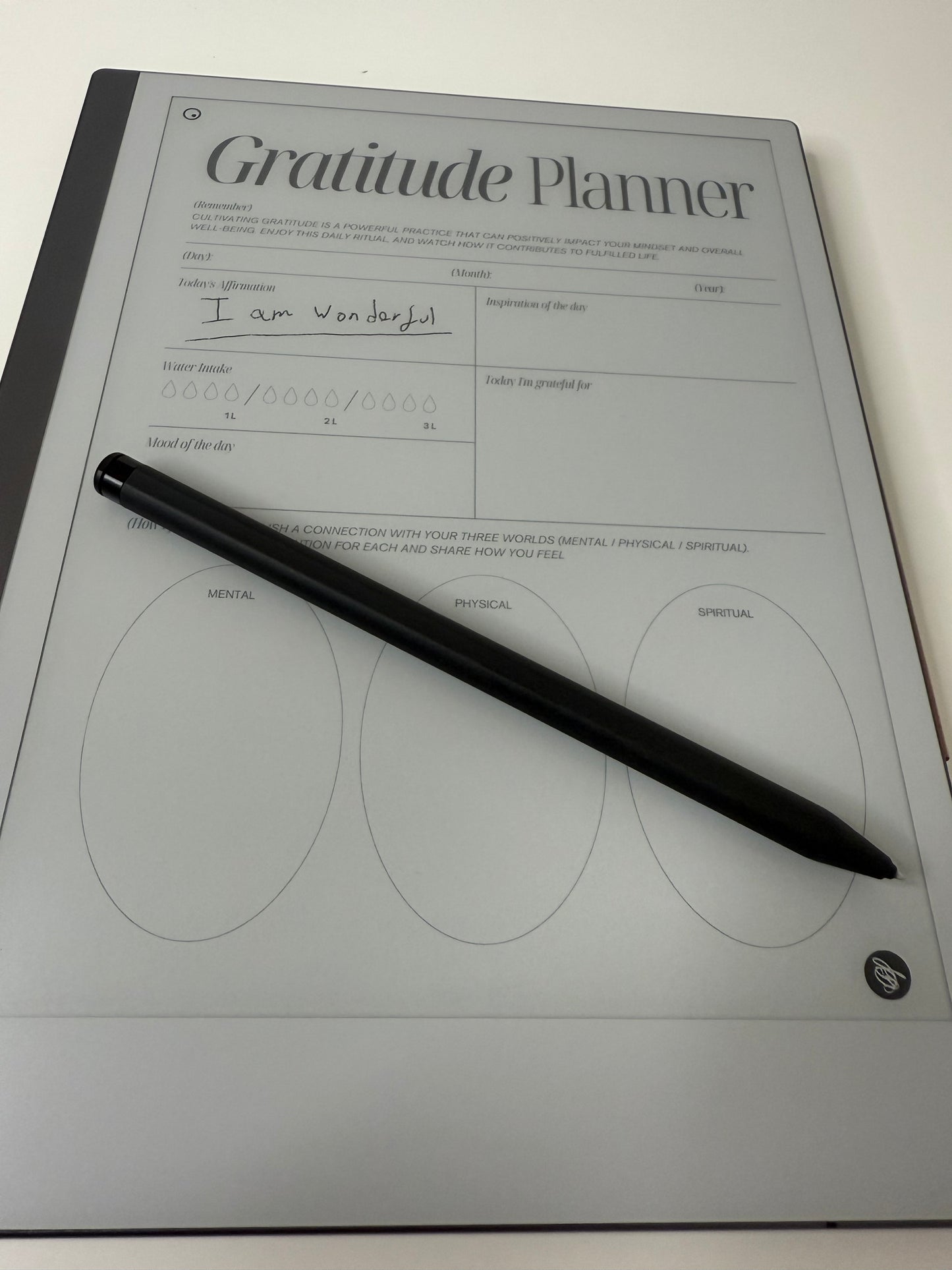 ForeverTemplate: Gratitude Planner