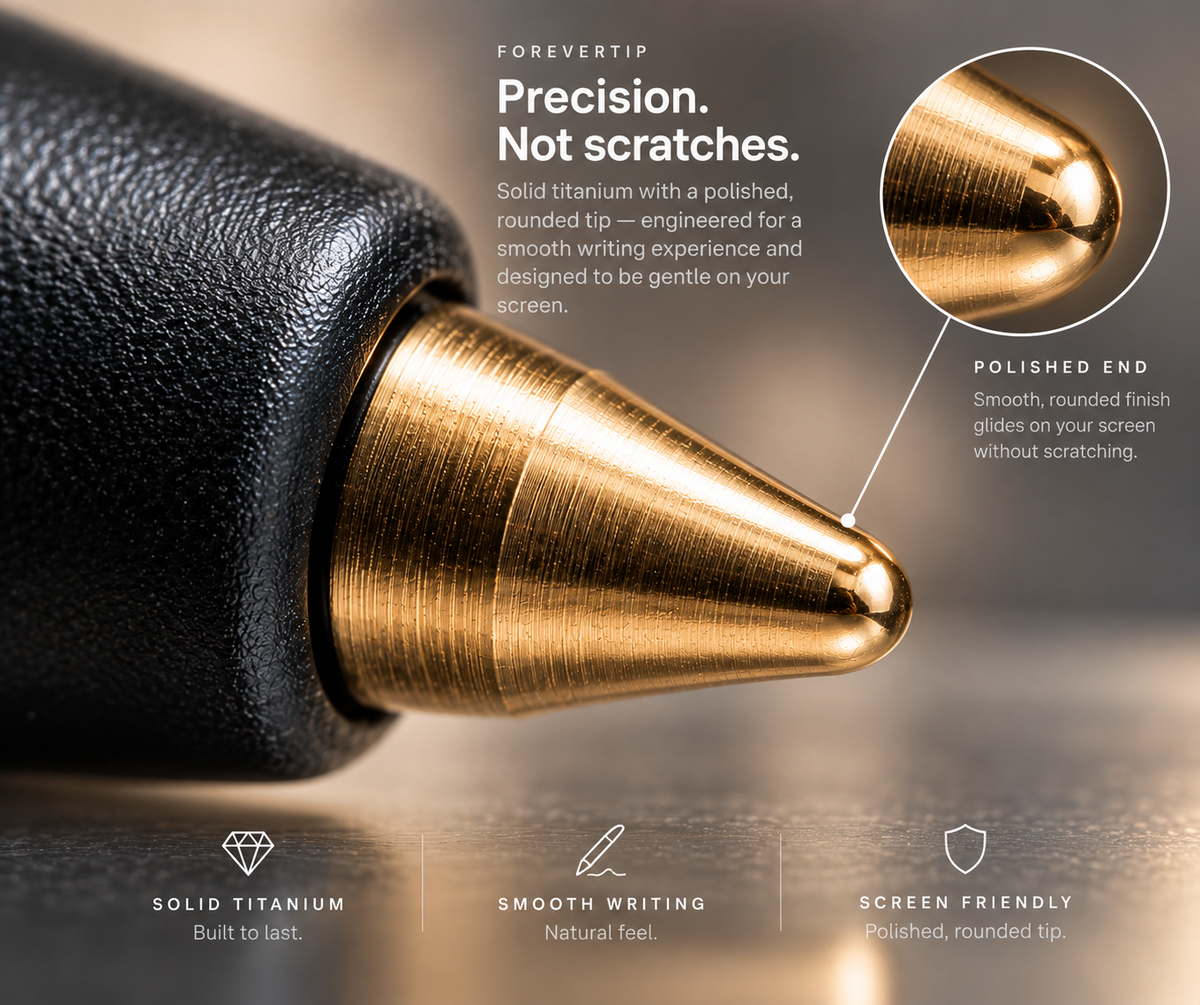 ForeverTip – Titanium Tip for reMarkable, Kindle Scribe & BOOX